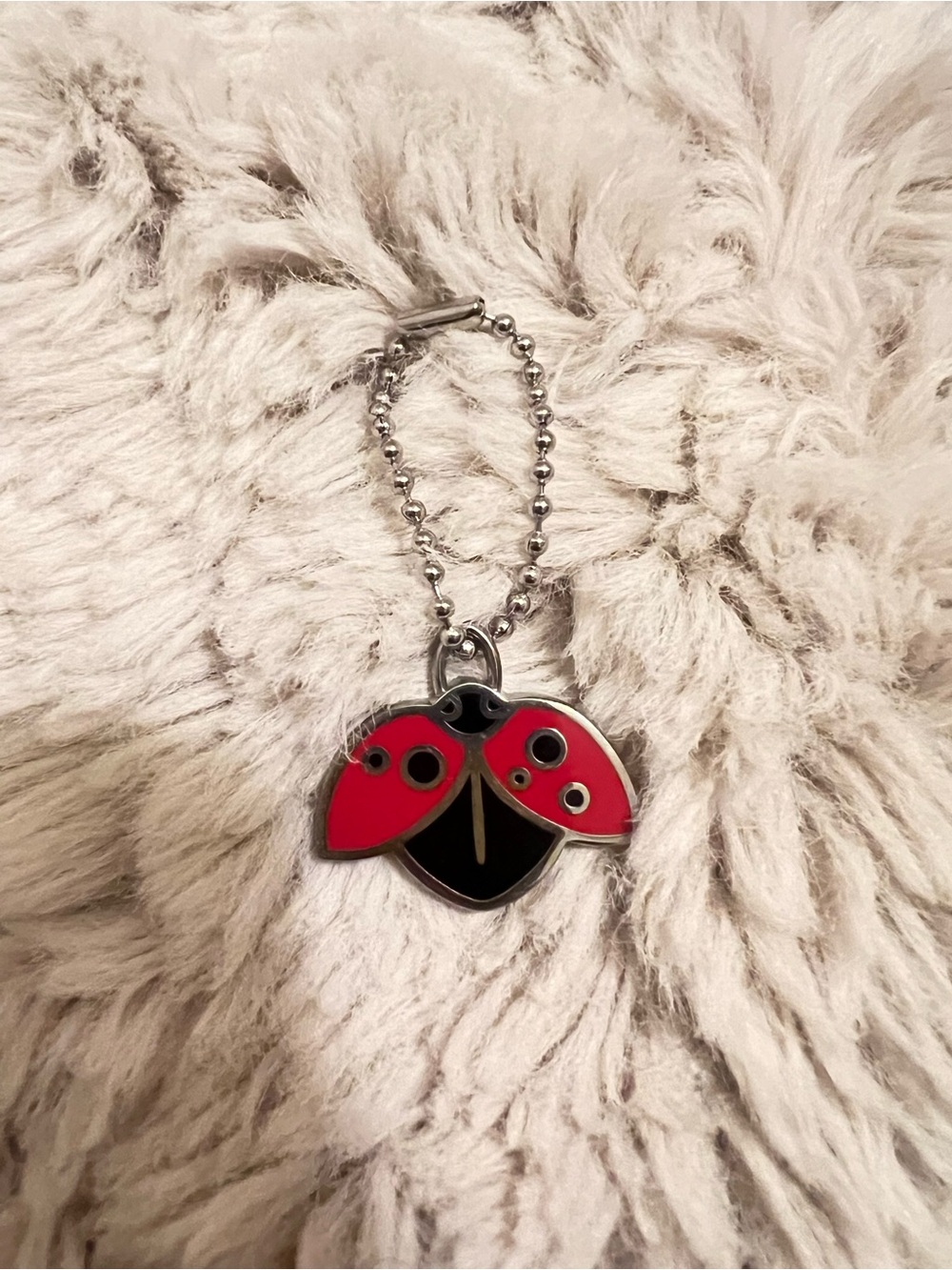 Coach Vintage Rare Ladybug bag Charm Keychain in Red and Black - Picture 4 of 6